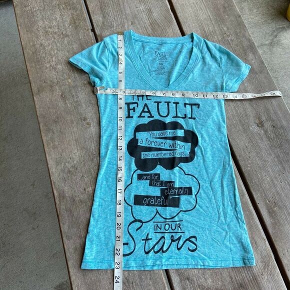 The Fault in Our Stars John Green Tee T-Shirt Blue‎ Size Extra Small XS - Picture 4 of 6